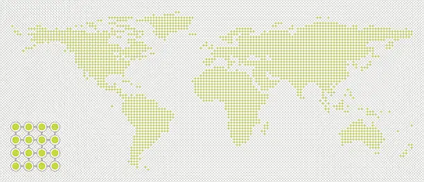 Vector illustration of World Map - Pattern Design 15