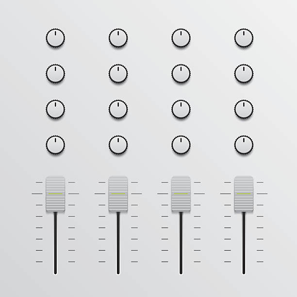 Mixer, Slider and Fader Vector vector art illustration