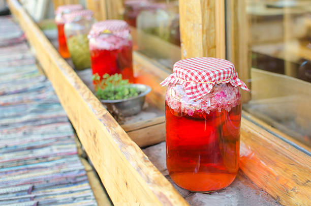 istock Juice of roses in a jar 481129914