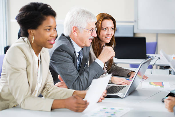 istock Business people in education room talking about their problems 481130215
