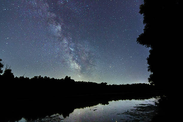 istock Milky Way galaxy reflection on lake beautiful night sky 481130650