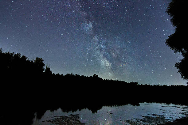istock Milky Way galaxy reflection on lake beautiful night sky 481130656