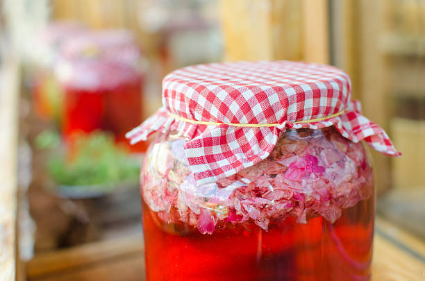istock Juice of roses in a jar 481130696