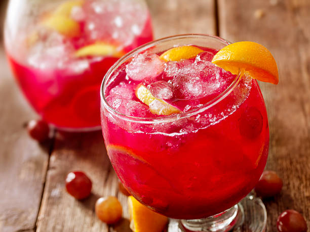 Sangria Sangria, Red Wine and Fruit Cocktail -Photographed on Hasselblad H3D2-39mb Camera Camera strawberry crush stock pictures, royalty-free photos & images