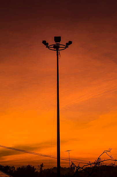 istock Silhouette image of sunrise on the roof 481135805