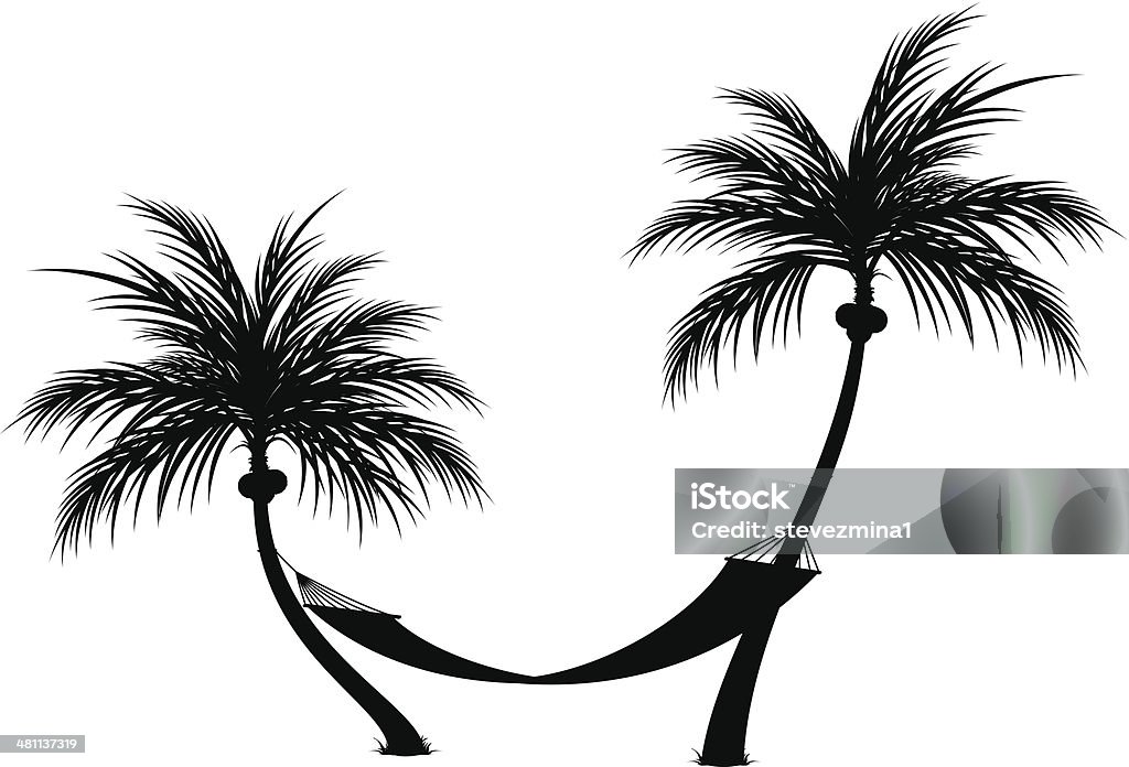 Palm Tree Hammock Hammock stock vector