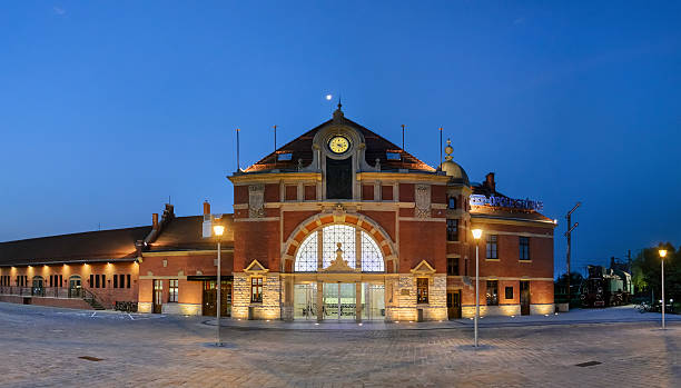 istock Railway station on the night in Opole 481145062