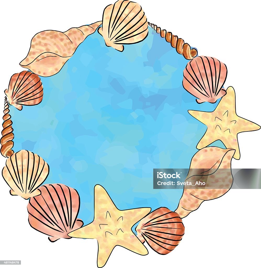 Shell Frame Drawing Shell Frame Stock Illustration - Download Image Now - 2015, Animal ...