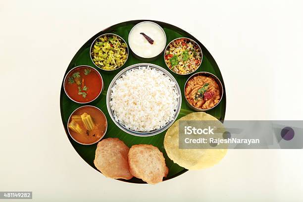 South Indian Food Stock Photo - Download Image Now - Indian Food, Thallus, India