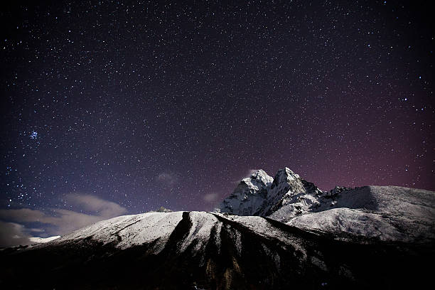 istock himalaya mountain with star in night time 481155418