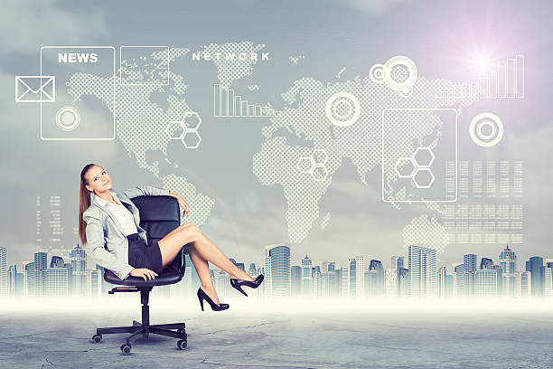 istock Woman sitting in chair and looking at camera 481157732