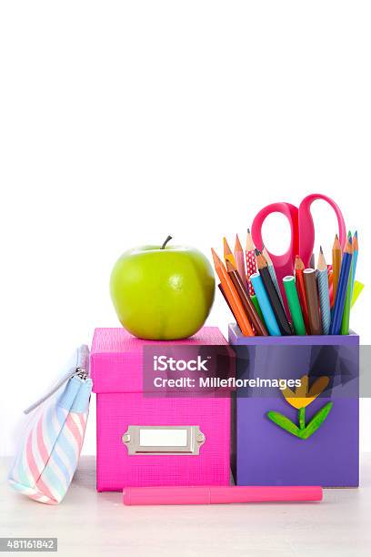 Back To School Or Education Concept Stock Photo - Download Image Now - 2015, Apple - Fruit, Back to School