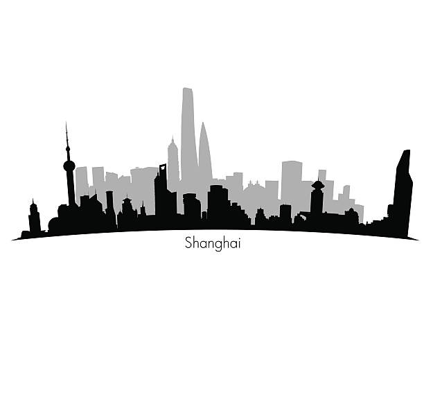 illustrations, cliparts, dessins animés et icônes de vecteur sur la ville de shanghai - shanghai finance skyline backgrounds