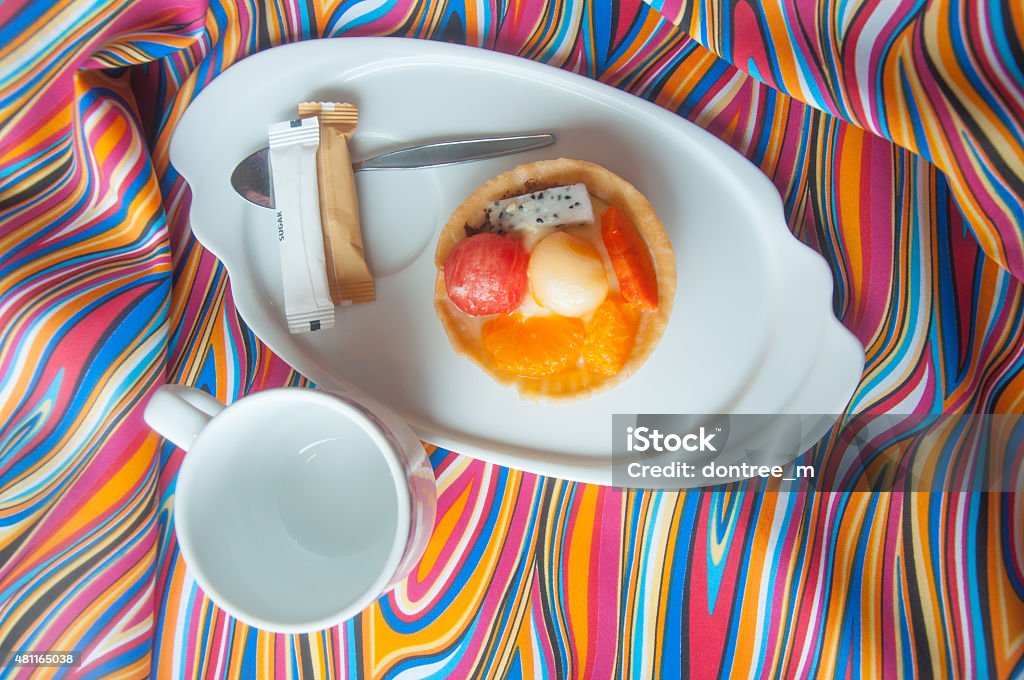 Tartlet with fresh fruit (watermelon, cantaloupe,orange) 2015 Stock Photo