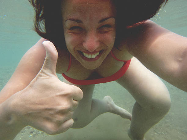 istock Woman with mask underwater 481166230