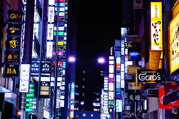 Neon of downtown Ginza