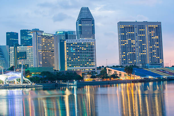 istock Singapore cityscape night view 481167212