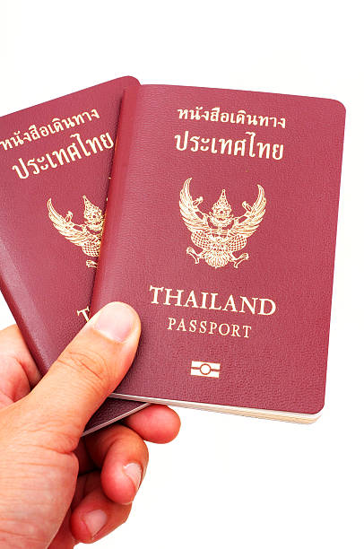 thaïlande passport - security check airport safety customs photos et images de collection