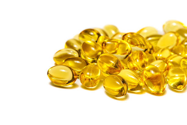 istock Fish oil capsules isolated on white background 481175580