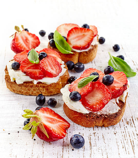 istock toasted bread with cream cheese and strawberries 481181408