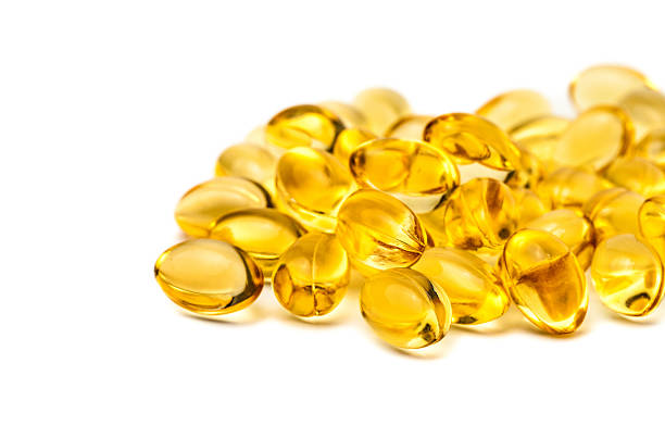 istock Fish oil capsules isolated on white background 481181546