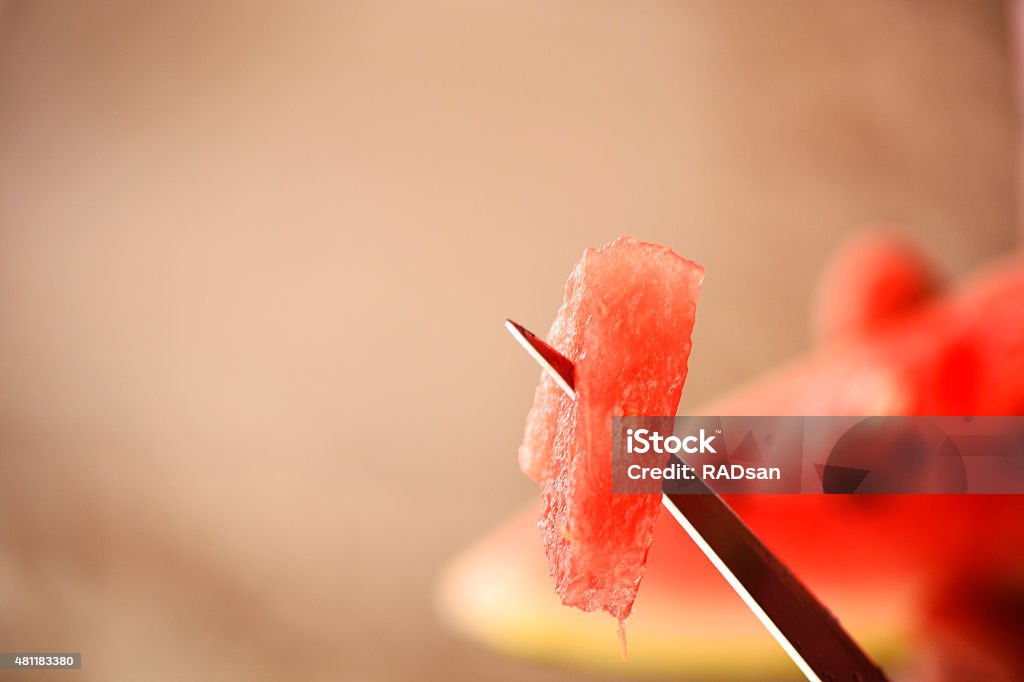 typical slice of watermelon in human hands 2015 Stock Photo