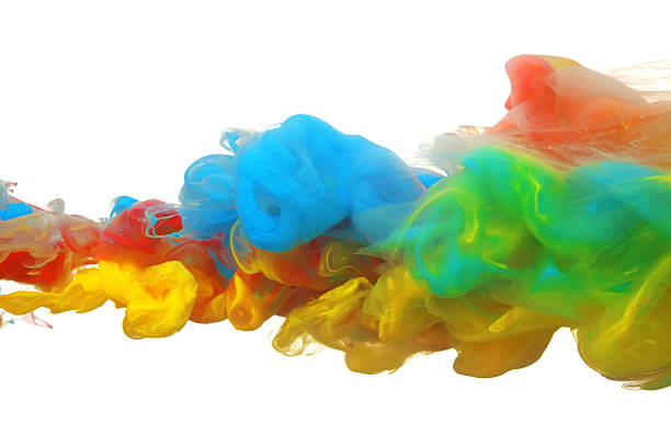 istock Clouds of bright colorful ink mixing in water 481183640