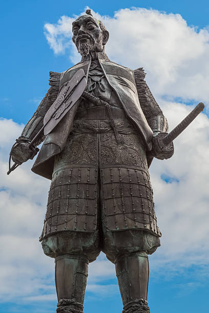 彫刻・オブジェ trueiin Toyotomi Hideyoshi Statue In Osaka Stock Photo - Download Image