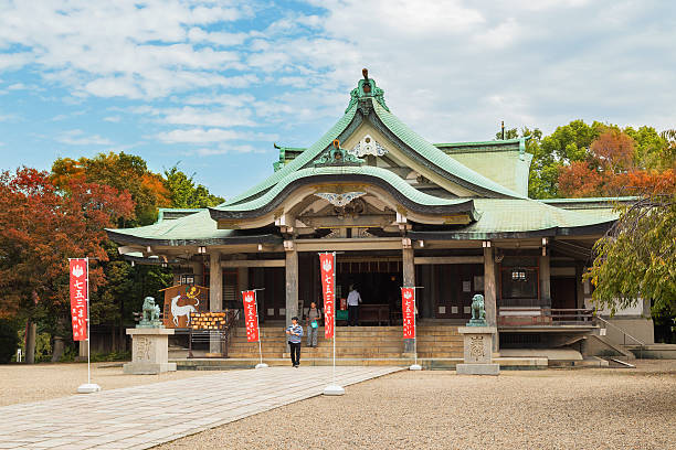 hokoku santuário, em osaka, japão - toyotomi hideyoshi - fotografias e filmes do acervo