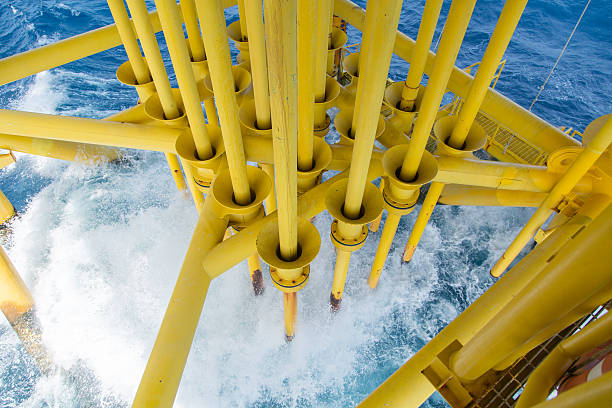 istock Oil and Gas Producing Slots at Offshore Platform, 481184574