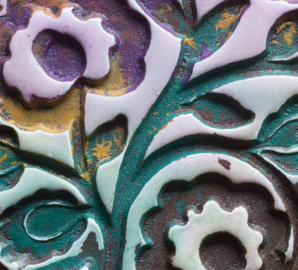 istock Colorful floral impressions in clay 481188408