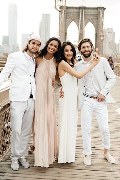 istock Groom and Bride on Brooklyn Bridge 481189246