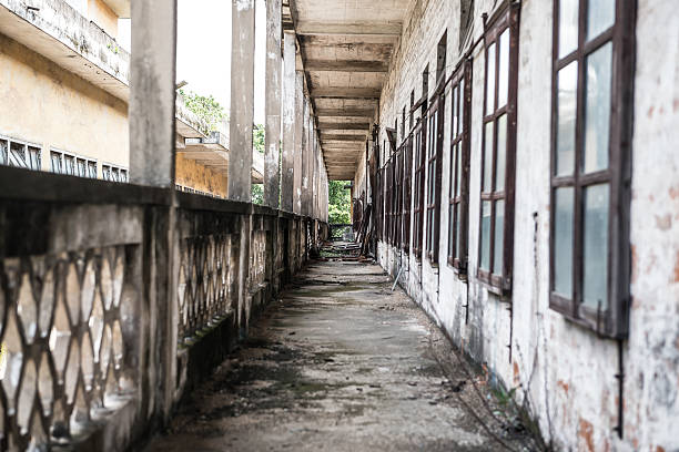 istock corridor of an abandoned factory 481189366