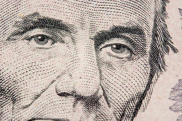 istock Lincoln on dollar bill, super macro 481189981
