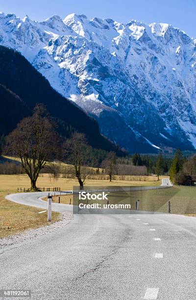 Curved Road In Alps Stock Photo - Download Image Now - Autumn, Backgrounds, Car