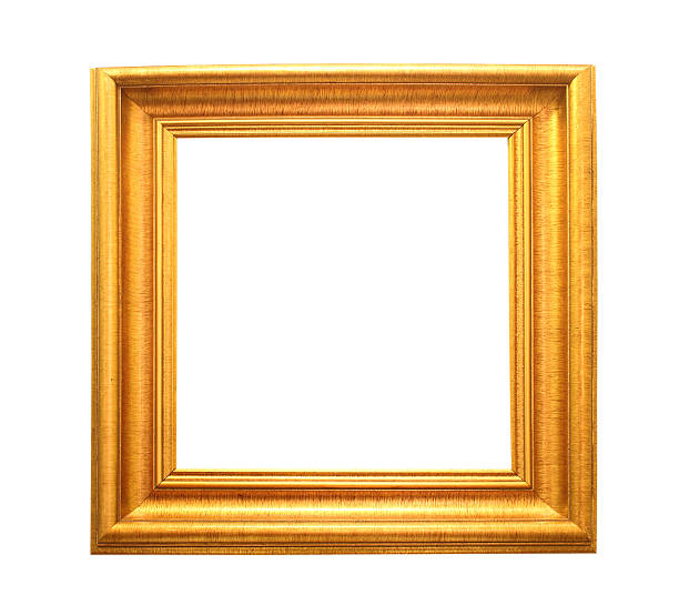 istock Gold vintage frame isolated on white background 481193387