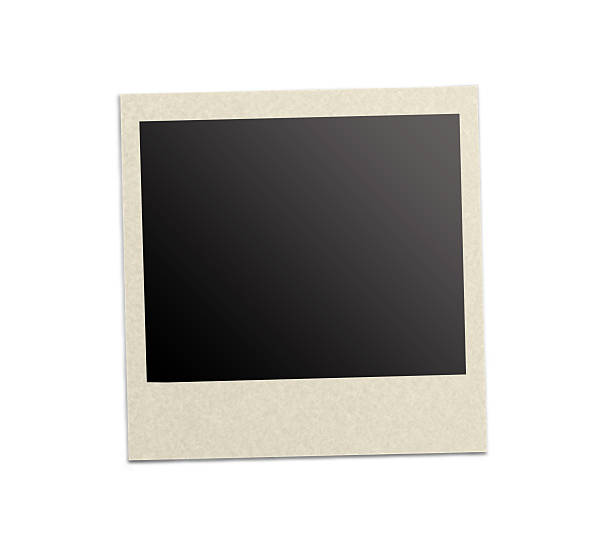 marco de fotos en blanco sobre fondo blanco - camera film design element frame textured fotografías e imágenes de stock