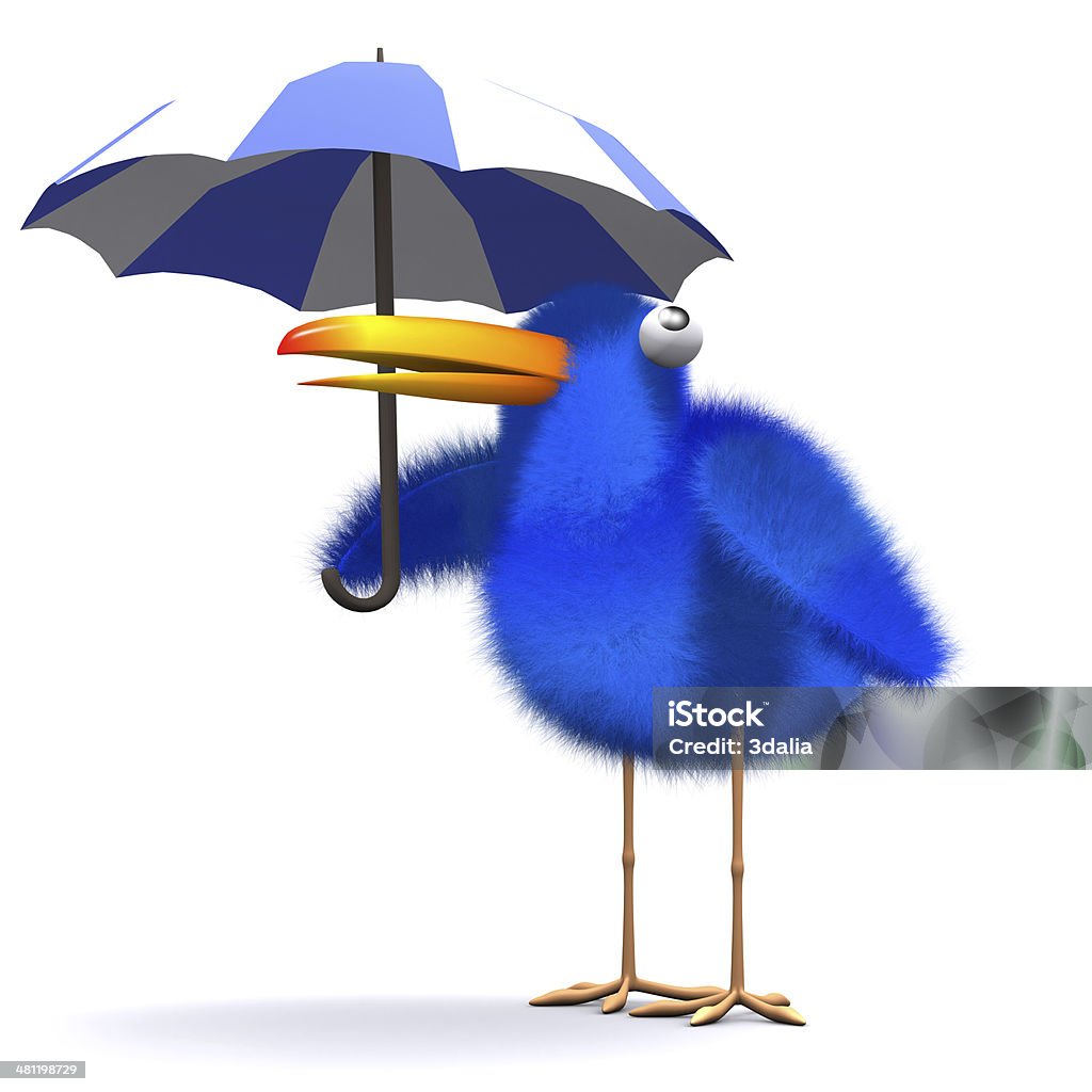 3 d Bleu Parapluie - Photo de Aile d'animal libre de droits