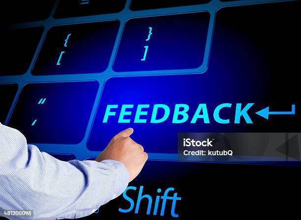 Pressing Feedback Button On Computer Keyboard Stock Photo - Download Image Now - 2015, Abstract, Accessibility