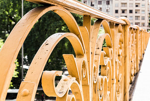 Art Nouveau on Santa Ifigenia Bridge in Sao Paulo, Brazil Art Nouveau on Santa Ifigenia Bridge in Sao Paulo, Brazil Anhangabáu stock pictures, royalty-free photos & images