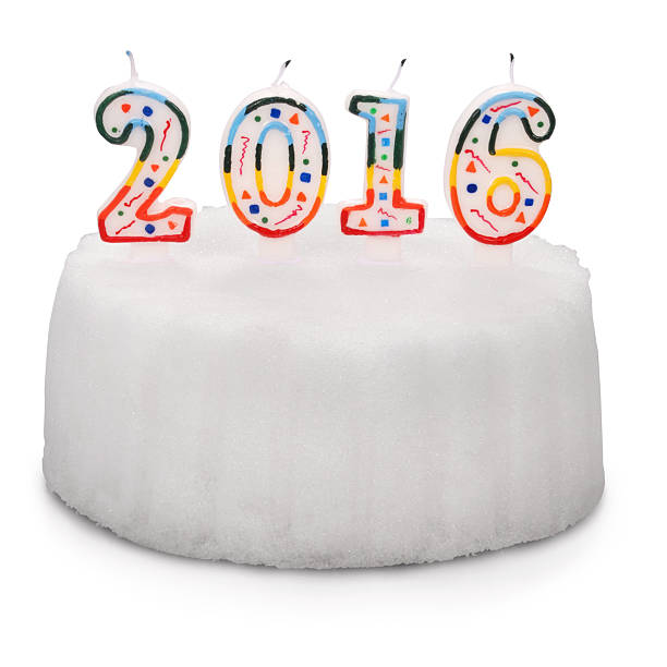 istock Snow White cake with candles. 2016. (Clipping path) 481200987