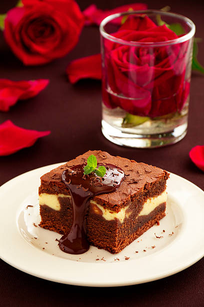 istock Chocolate brownie with cheese filling 481201057