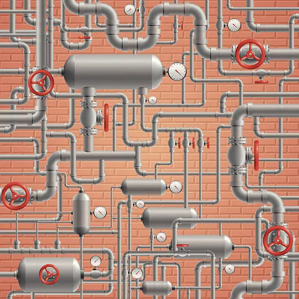 Vector illustration of Pipes