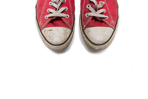 istock Vintage sneakers on white background 481203352