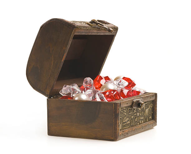 istock open treasure chest with jewelry isolated on white 481208663