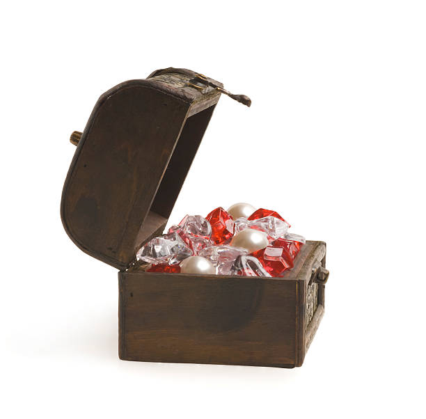 istock open treasure chest with jewelry isolated on white 481208667