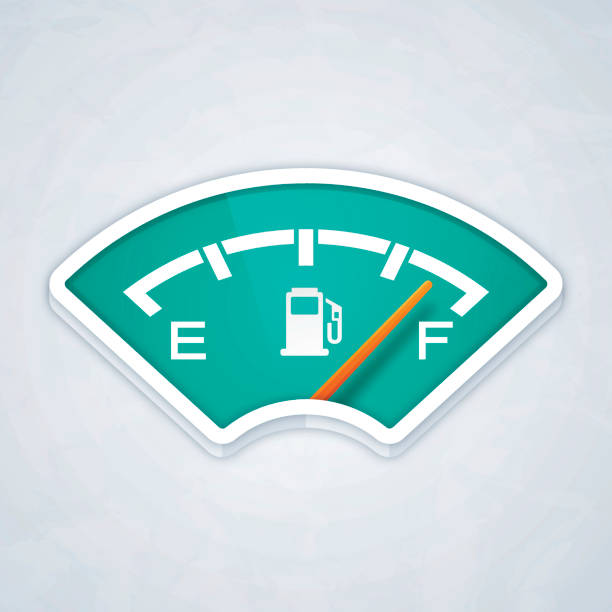 ilustrações de stock, clip art, desenhos animados e ícones de de indicador de nível de combustível - measuring ideas power industry