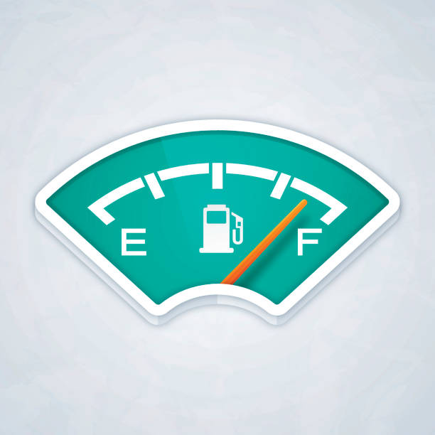 Full Fuel Gauge Full gas tank gauge sign. EPS 10 file. Transparency effects used on highlight elements. full stock illustrations