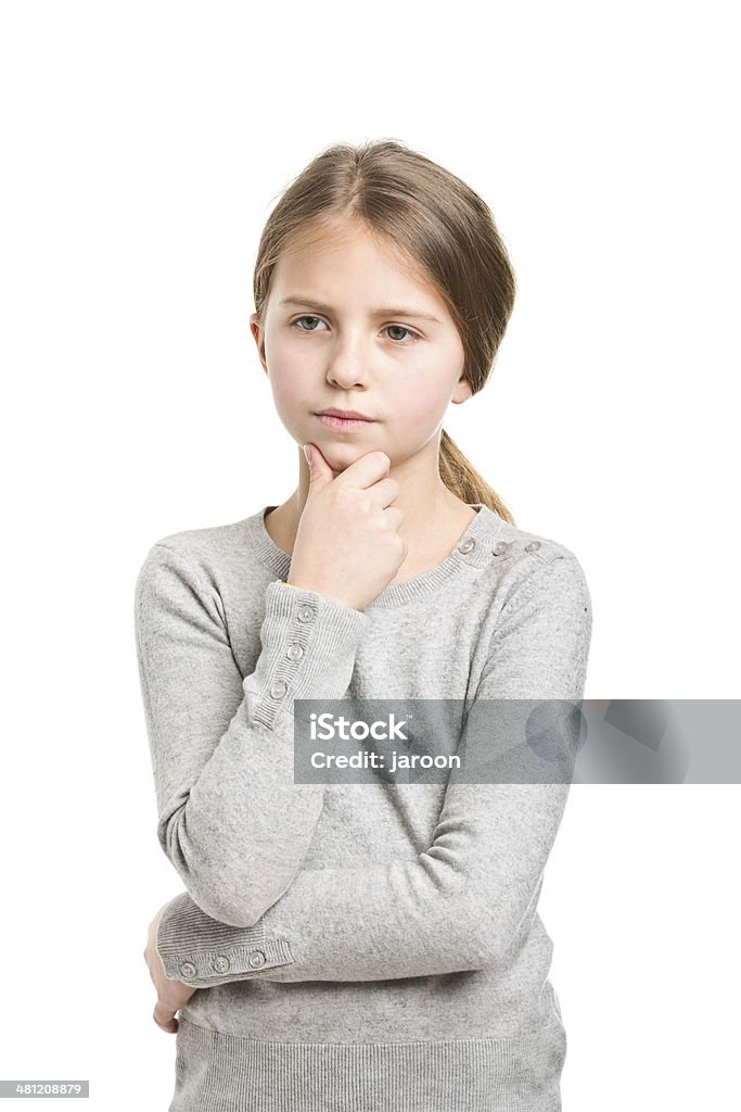 Niña de 11 años de edad - Foto de stock de Contemplación libre de derechos