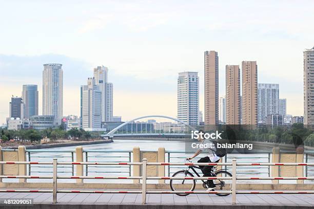 Student On A Bikeningbo China Stock Photo - Download Image Now - Active Lifestyle, Adolescence, Adult